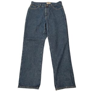 L.L. Bean Blue Lined Straight Leg Jeans Classic Fit